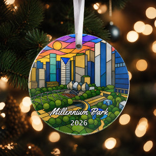 Personalized Millennium Park Acrylic Ornament, Cus Ornament