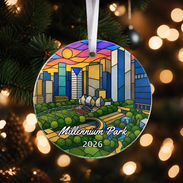 Personalized Millennium Park Acrylic Ornament, Cus Ornament (Creator Uploaded)
