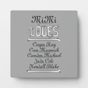 Personalized Mimi Loves Her Grands Plaque