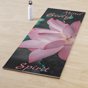 Personalized Mind Body Spirit Lotus Yoga Mat