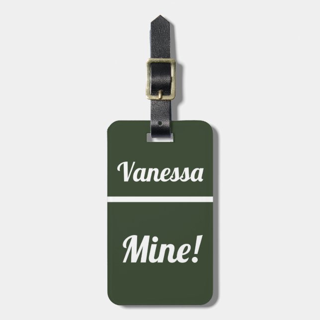Personalized Mine | Funny Luggage Tag (Front Vertical)