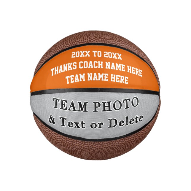 Personalized Mini Basketball Your Photo Text Colou (Front)