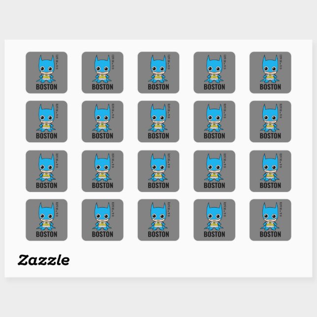 Personalized Mini Batman Kids' Labels (Sheet)