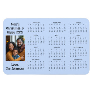 Personalized Mini Calendar   Family Photo Magnet