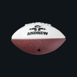 Personalized mini football with custom name<br><div class="desc">Personalized mini football with custom name and player logo. Cool sports present for children and adults. Add your own name or quote. Customizable colour for favourite team. Cool ball game for great son, grandson, nephew, cousin, little brother, friend, family, grandchildren, teen, teenager, coach, dad, players, fans, coworker, colleague etc. Also...</div>