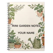 Personalized Mini Garden Notes Notebook