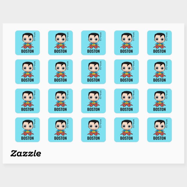 Personalized Mini Superman Kids' Labels (Sheet)