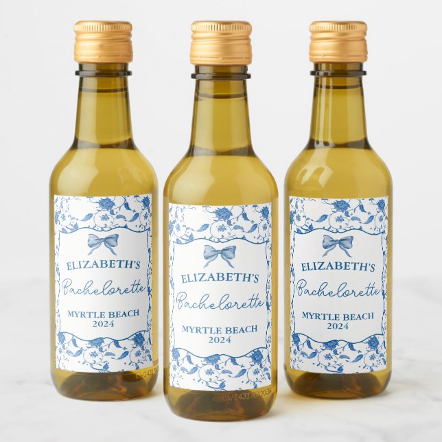Personalized Mini Wine Label Coastal Grandmother  (Bottles)