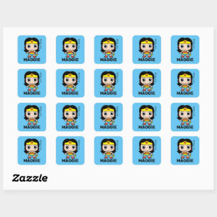 Personalized Mini Wonder Woman Kids' Label