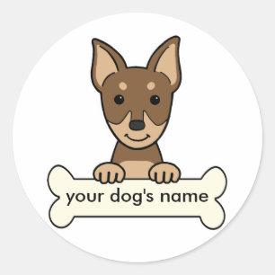 Personalized Miniature Pinscher Classic Round Sticker