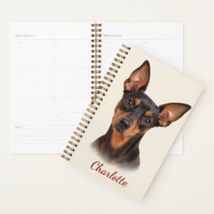 Personalized Miniature Pinscher with Custom Name Planner