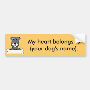 Personalized Miniature Schnauzer Bumper Sticker