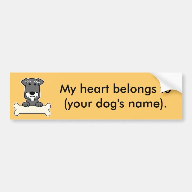 Personalized Miniature Schnauzer Bumper Sticker (Front)