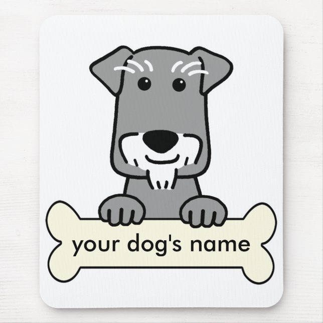 Personalized Miniature Schnauzer Mouse Pad (Front)