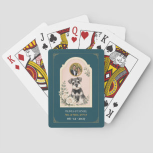 Personalized Miniature Schnauzer Wedding Favour Playing Cards