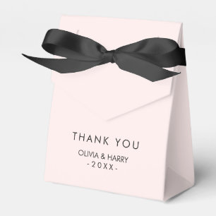 Personalized Minimal Blush Pink Wedding Favour Box