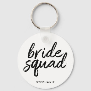 Personalized Minimal Bride Squad Keychain