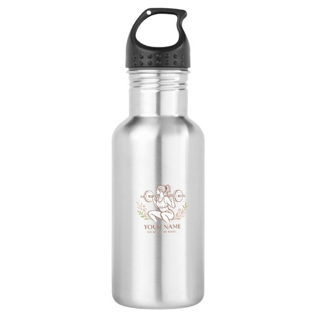 Personalized Minimal Line Art Water Bottle (Front)