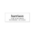 Personalized Minimal Modern Name Return Address