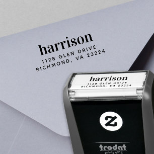 Personalized Minimal Modern Name Return Address Self-inking Stamp