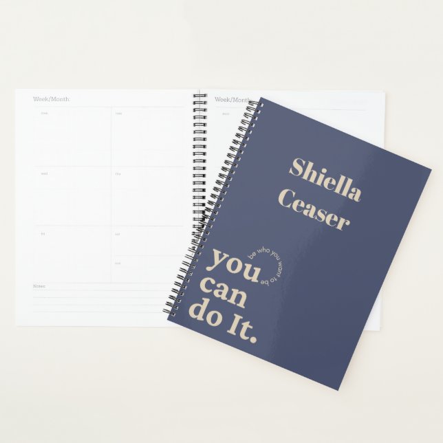 Personalized Minimal Monogram Motivational Planner (Display)