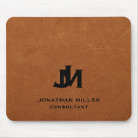 Personalized Minimal Sable Leather Monogram