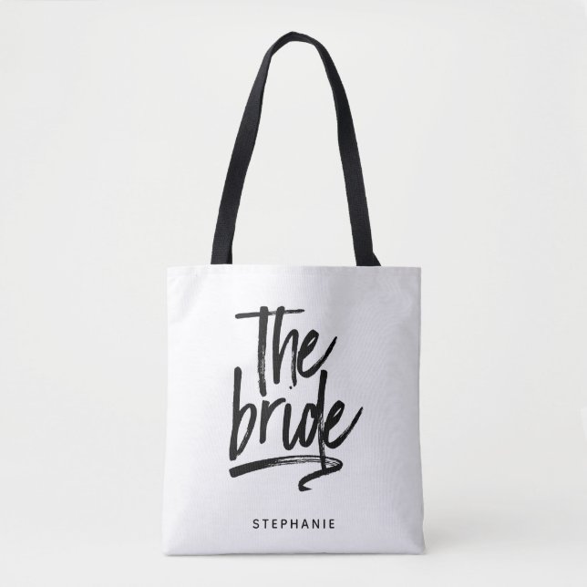 Personalized Minimal The Bride Tote Bag (Front)