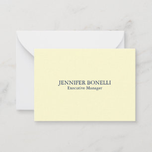 Personalized minimalist add your name cream color card