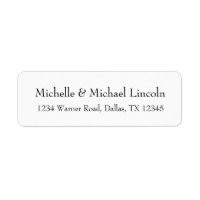 Personalized Minimalist B & W Address Labels