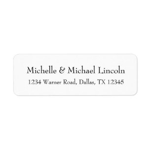 Personalized Minimalist B & W Address Labels