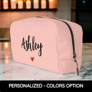 Personalized Minimalist Bag, Gift for Women Dopp Kit