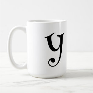 Personalized Minimalist Black & White  Coffee Mug