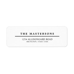 Personalized Minimalist Black & White Return