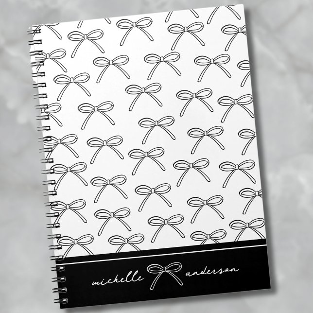 Personalized Minimalist Bow Name Notebook (Personalized Minimalist Bow Name notebook)