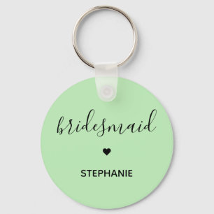 Personalized Minimalist Bridesmaid Custom Gifts Keychain