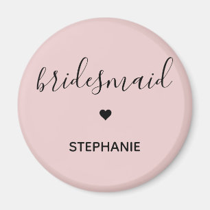Personalized Minimalist Bridesmaid Custom Gifts Magnet