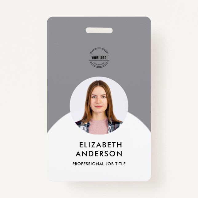personalized Minimalist Business Employee  Badge (Front)