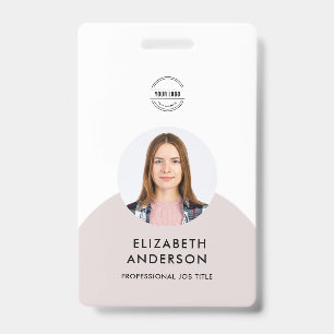 personalized Minimalist Business Employee Badge