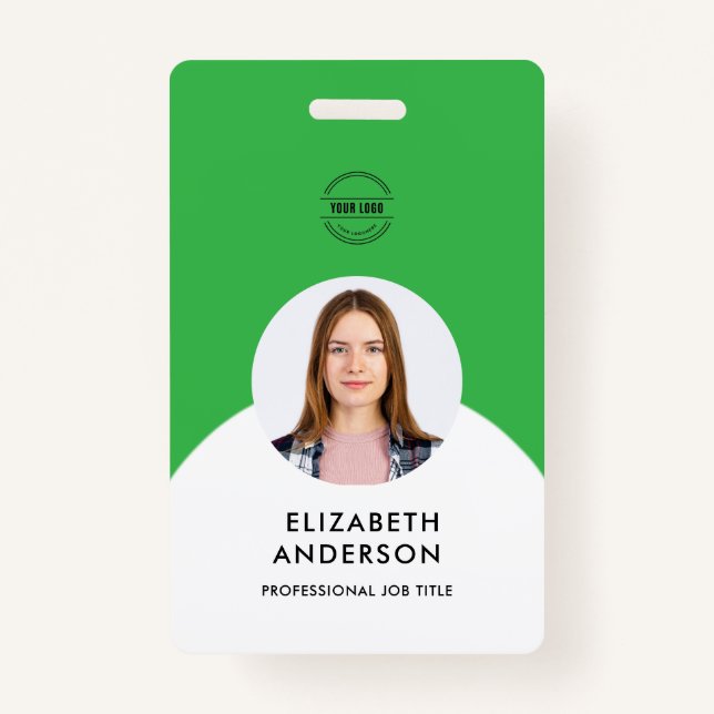 personalized Minimalist Business Employee  Badge (Front)