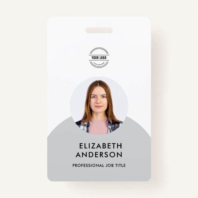 personalized Minimalist Business Employee  Badge (Front)