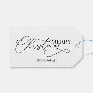 Personalized Minimalist Calligraphy Christmas Gift Tags