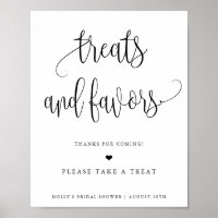 Personalized Minimalist Calligraphy Treats/Favors