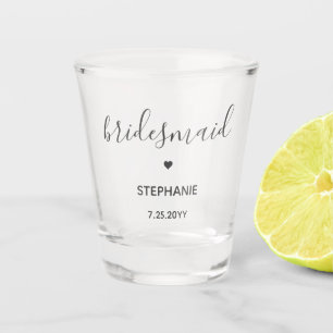 Personalized Minimalist Chic bridesmaid Gifts Shot Glass