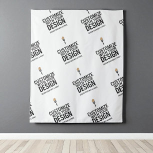 Personalized Minimalist Company Branded Custom   Tapestry