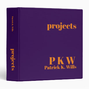 Personalized Minimalist Cool Colours Portfolio Binder