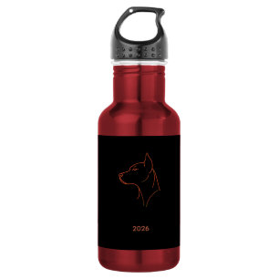 Personalized Minimalist Doberman Line Art Mug 532 Ml Water Bottle
