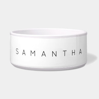 Personalized Minimalist Dog or Cat Pet Water Bowl