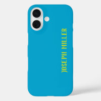 Personalized Minimalist, Elegant Blue and Yellow