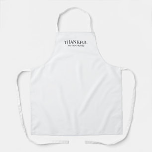 Personalized Minimalist Elegant White Thankful Apron