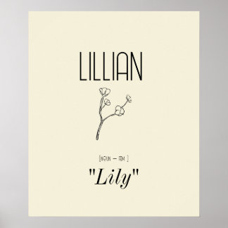 Personalized Minimalist Floral Wall Art 